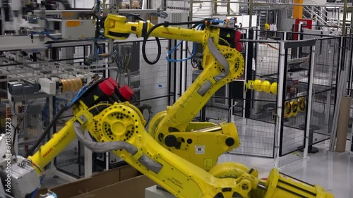 Solar Panel Framing Process In A Modern Photovoltaic Factory