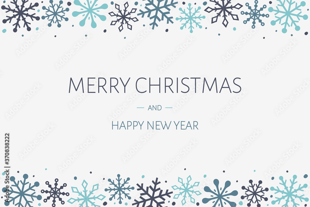 Fototapeta premium Kartki świąteczne z pięknymi płatkami śniegu. Koncepcja kartkę z życzeniami Xmas. Wektor