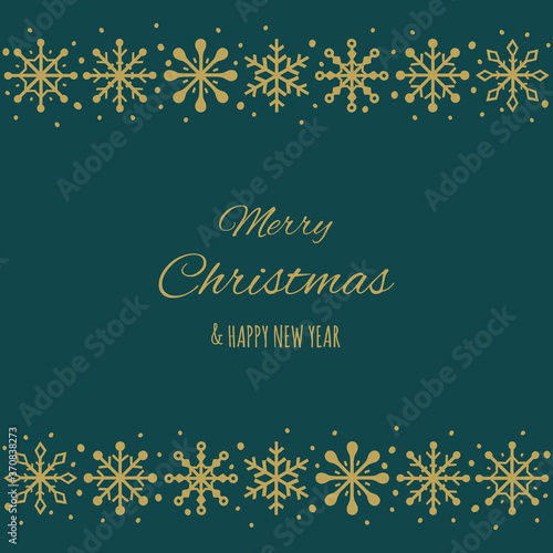 Christmas card with beautiful snowflakes. Concept of Xmas greeting card. Vector