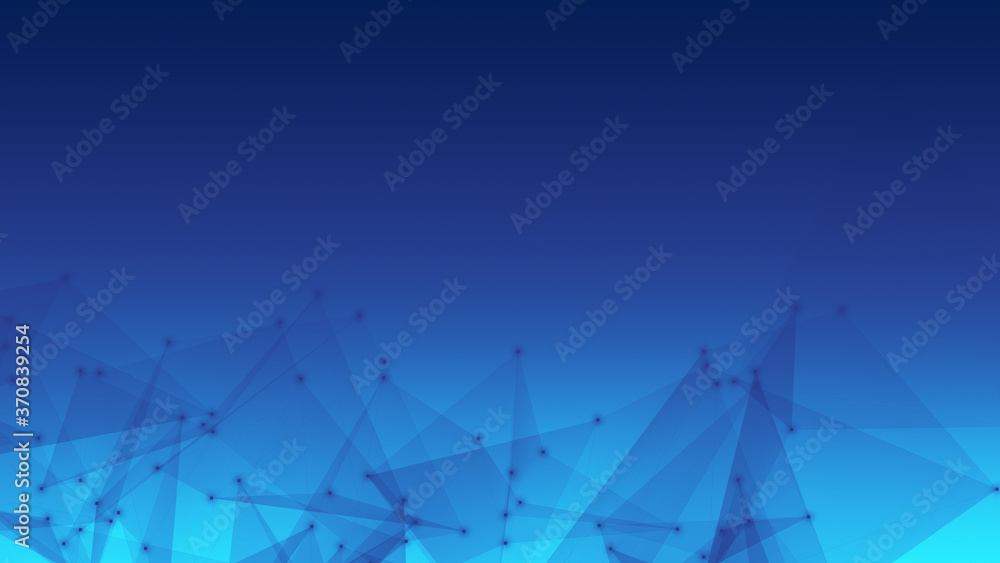 Abstract technology and science polygonal space low poly background Tone blue with connecting dots and lines.