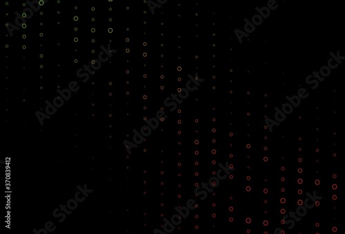Dark Green, Red vector pattern with colorful hexagons. © Dmitry