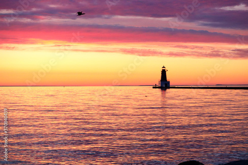 Lake Michigan Lighthouse, North Pier LIghthouse in Menominee photo