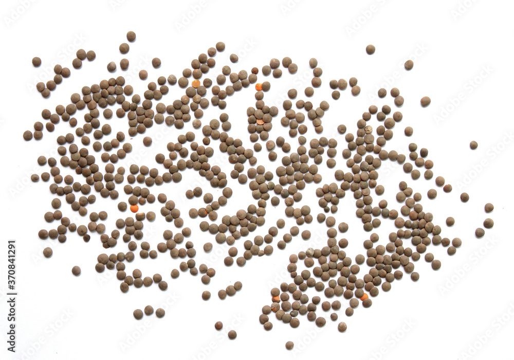 Lentils isolated on white background . bean. soy Lentils isolated on white background . bean. soy