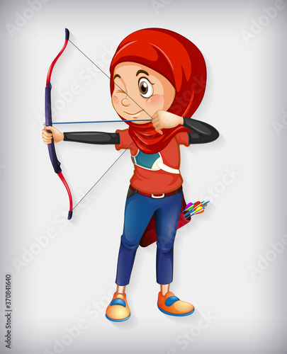 Female muslim archer character