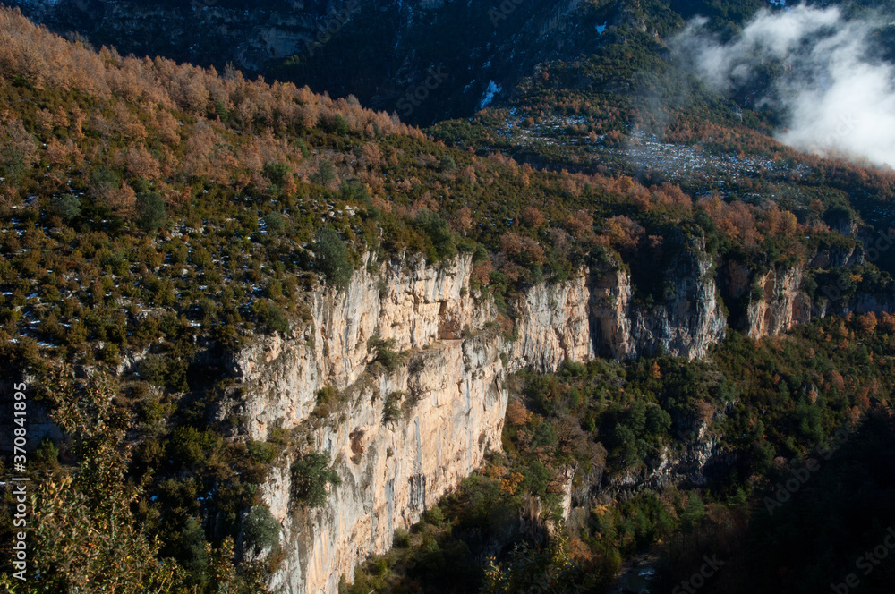 Viandico ravine in the Pyrenees of Huesca. Aragon. Spain.