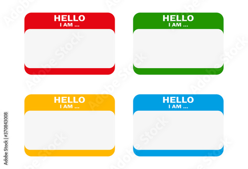 Hello i am , tag or label