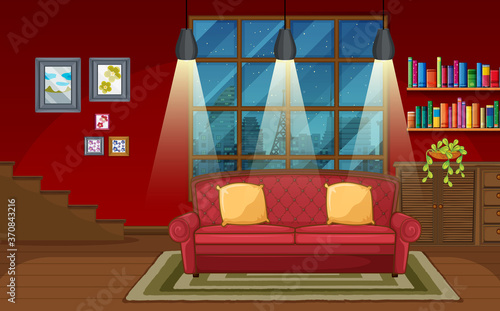 Living room background scene