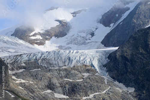 vue sur un glacier dans les Alpes - Suisse