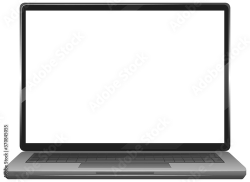 Blank screen laptop gadget icon isolated on white background