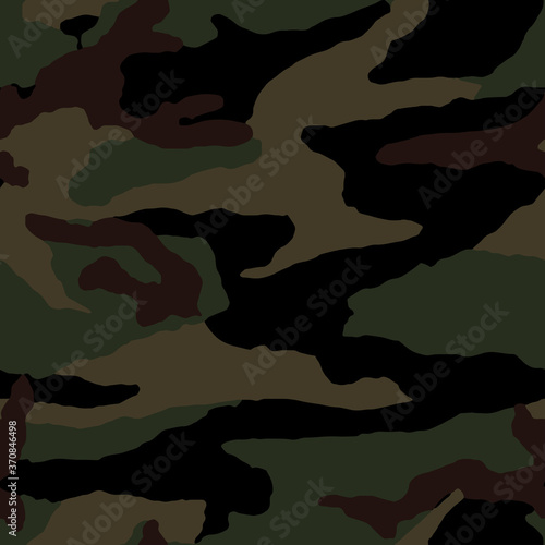 Full seamless khaki camouflage texture pattern vector. Army skin design for textile fabric printing and wallpaper. Design for fashion and home design.