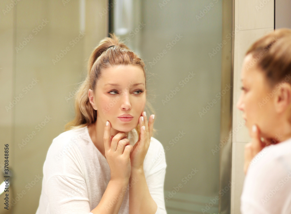 Magic anti-aging cream.Applying the cream. Magic anti-aging cream.Applying the cream.