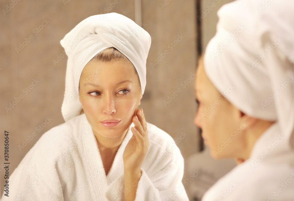 Magic anti-aging cream.Applying the cream. Magic anti-aging cream.Applying the cream.