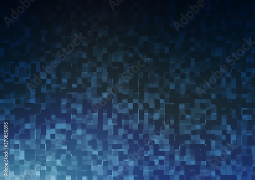 Light BLUE vector template with crystals, rectangles. © Dmitry