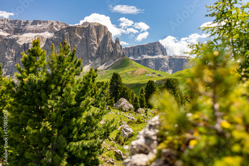 mountain landscape in the mountains of dolomites photo