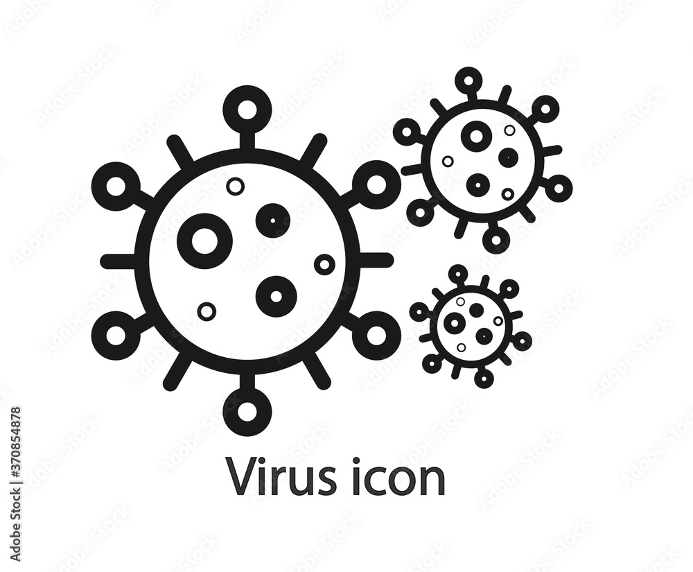 Virus icons on white background.
Virus icons on white background.