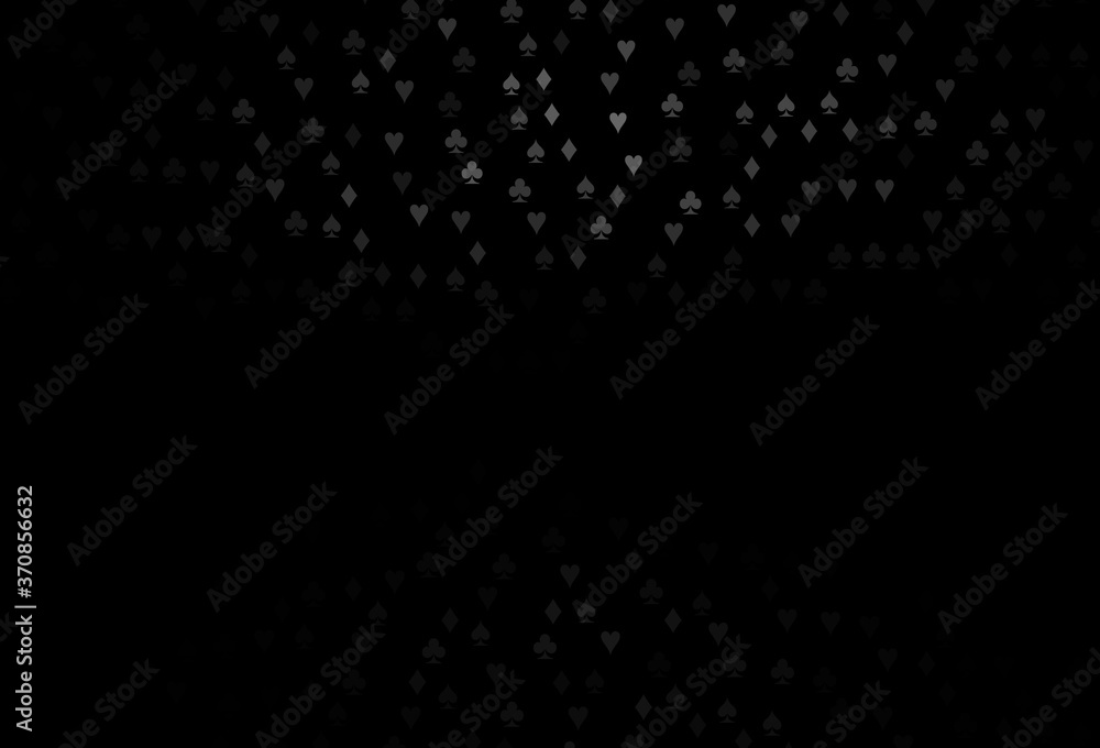 Dark Black vector texture with playing cards. Dark Black vector texture with playing cards.