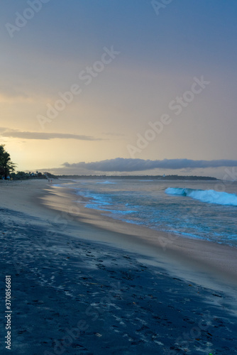 Wallpaper Mural Beautiful sunset over the sea, orange sky. Arugam bay, Ceylon. portrait format Torontodigital.ca