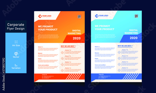 Digital Marketing Agency Flyer Template | Vector Flyer Template | Illustrator Flyer Design EPS 