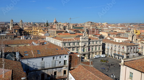 View of Piazza dell'Università in Catania city, Sicily, Italy, 02-11-2019. © Noa