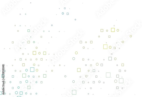 Light Blue, Yellow vector backdrop with dots, spots, cubes.