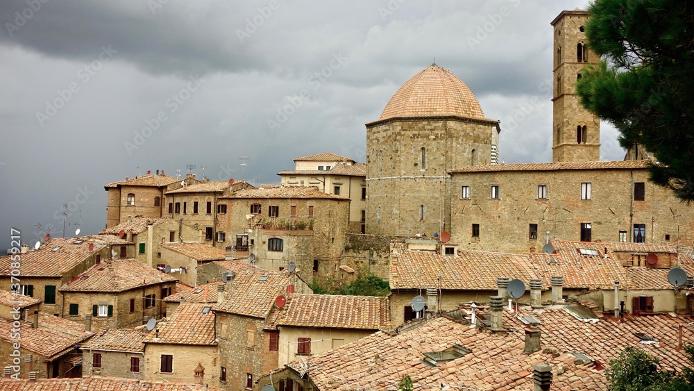italy, architecture, town, landscape, village, old, building, city, medieval, europe, castle, ancient, house, hill, view, sky, travel, tower, historic, panorama, panoramic, tourism, Vol