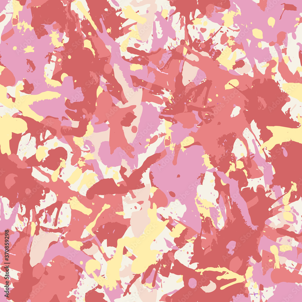 Funky abstract color paint splashes seamless pattern Funky abstract color paint splashes seamless pattern