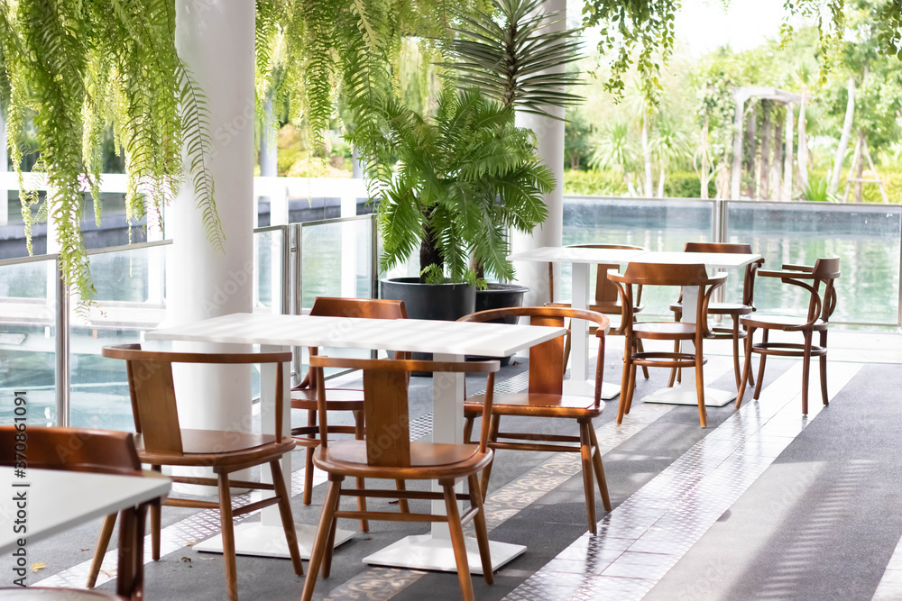 Obraz premium patio with table and chairs