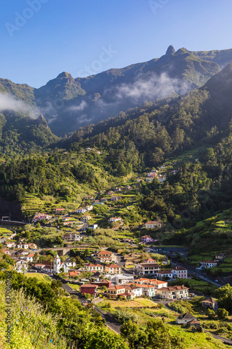 Portugal, Sao Vicente, Village on Madeira Island in summer photo