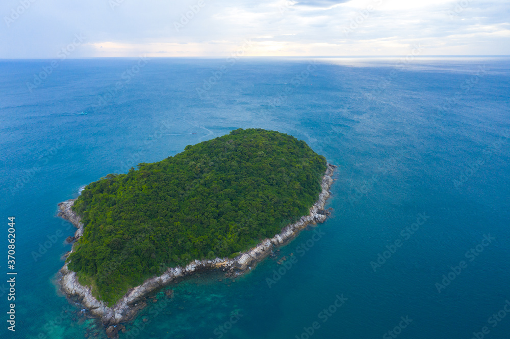 Aerial island view of Ko Man, Thailand Aerial island view of Ko Man, Thailand