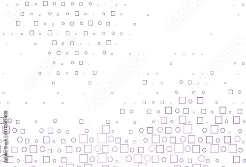 Light Purple vector texture with disks, rectangles.