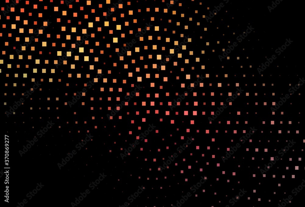 Dark Orange vector cover in polygonal style.