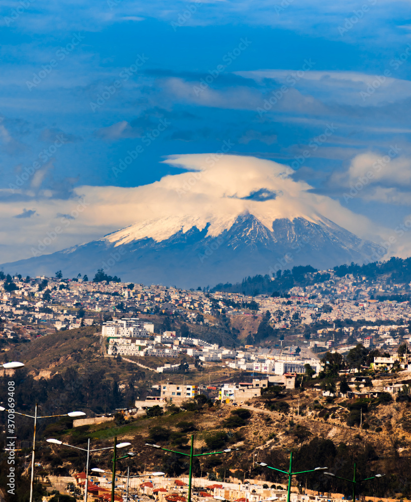 view of cotopaxi volcano