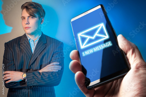 1 new message. Young man is...