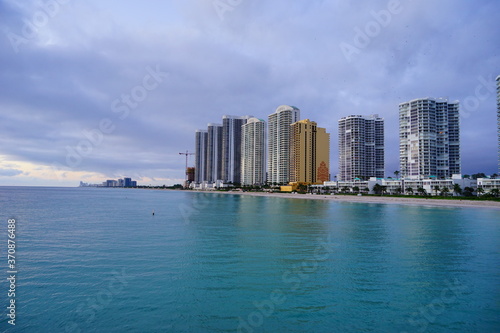 Miami north beach at sun rise