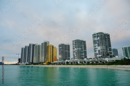 Miami north beach at sun rise 