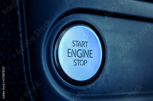Electronic push to start ignition for a high end luxury vehicle. 