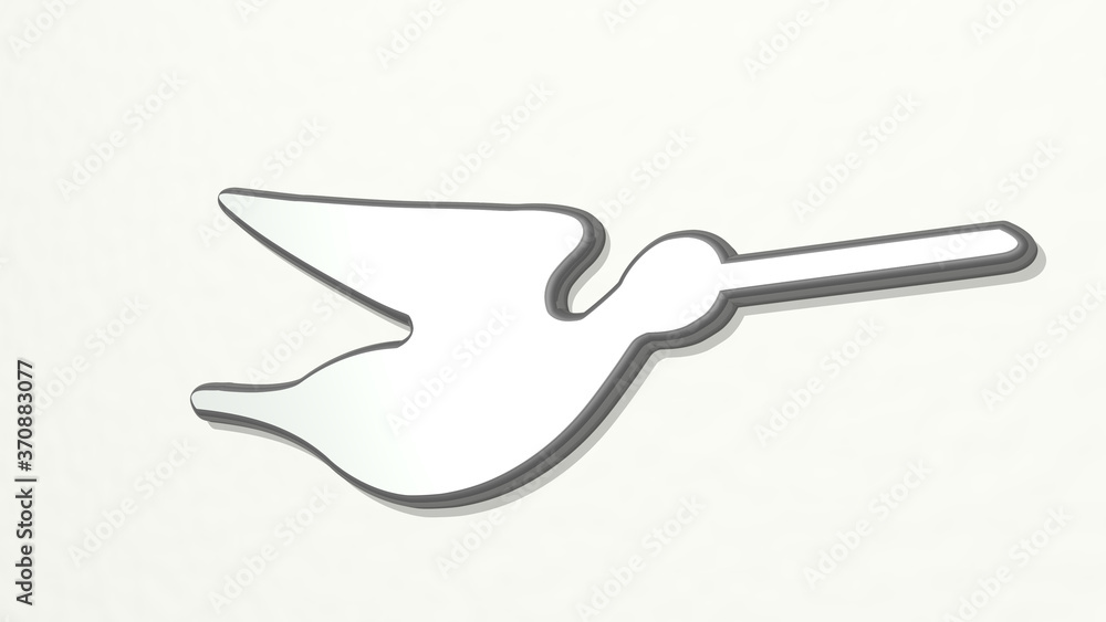 BIRD 3D drawing icon. 3D illustration. animal and background BIRD 3D drawing icon. 3D illustration. animal and background