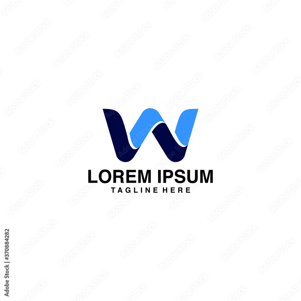 Initials W Logo Vector Icon Illustration Initials W Logo Vector Icon Illustration