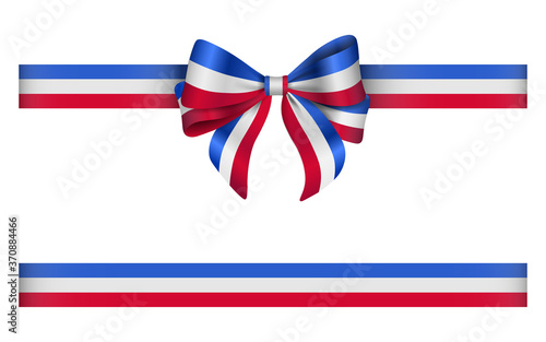 bow and ribbon with french flag colors