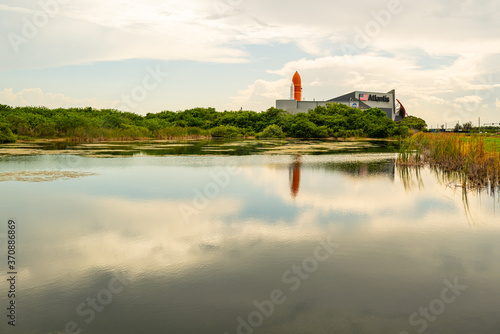 Fototapeta Naklejka Na Ścianę i Meble -  Cape Canaveral, Florida, USA - May, 2020: Kennedy Space Center. NASA building.