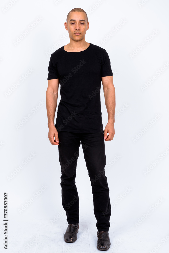 Portrait of handsome multi ethnic bald man Portrait of handsome multi ethnic bald man