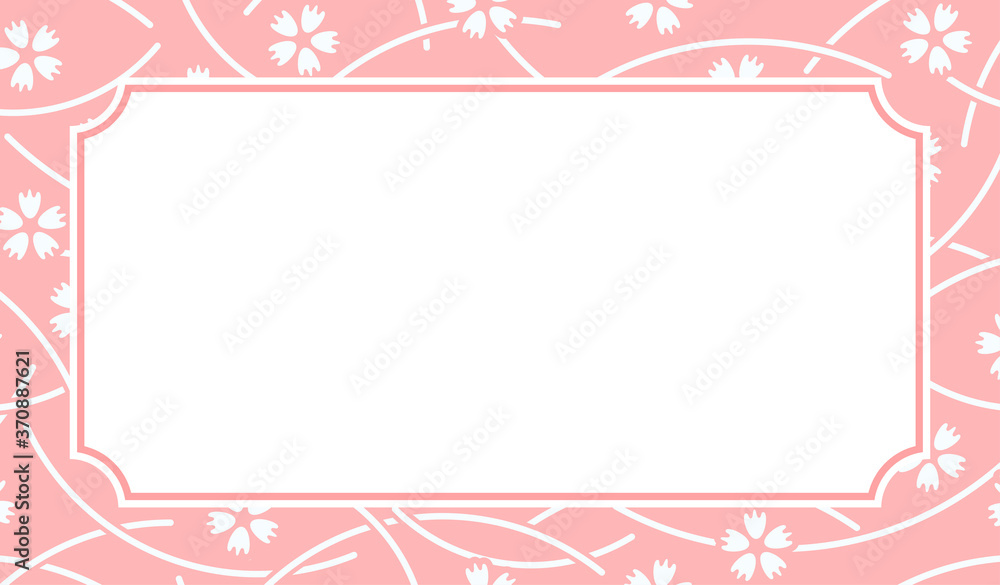 A Japanese Sakura Style Background, Template, Oriental Cherry Flowers