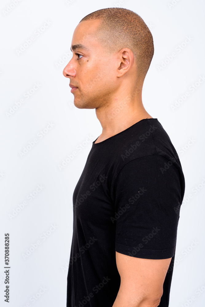 Portrait of handsome multi ethnic bald man Portrait of handsome multi ethnic bald man