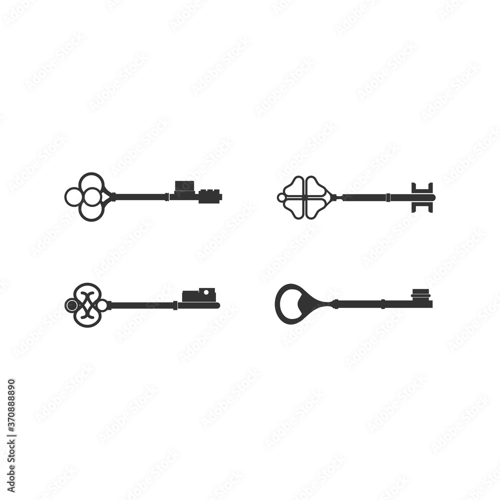 collection of keys icon collection of keys icon