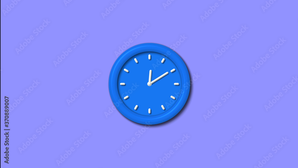 3d wall clock icon on blue light background,Clock icon 3d wall clock icon on blue light background,Clock icon