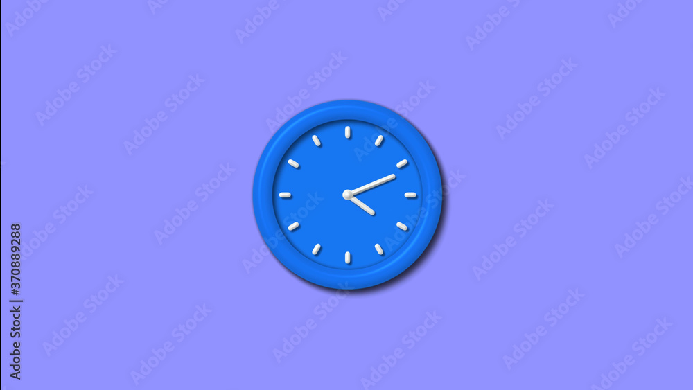 12 hours 3d wall clock isolated,Counting down clock icon