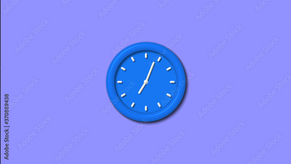 12 hours counting down 3d wall clock icon on blue light background,Clock icon 12 hours counting down 3d wall clock icon on blue light background,Clock icon