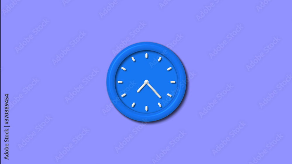 12 hours counting down 3d wall clock icon on blue light background,Clock icon 12 hours counting down 3d wall clock icon on blue light background,Clock icon