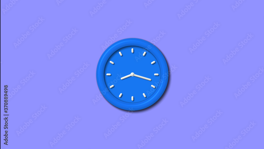 12 hours counting down 3d wall clock icon on blue light background,Clock icon 12 hours counting down 3d wall clock icon on blue light background,Clock icon