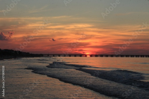 sunset on the beach